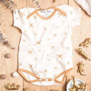 Hoshi Cream Fawn Organic Bodysuit